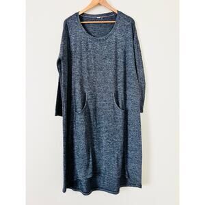 Anthropologie Women’s Lounge Dress Grey Pockets Oversized XS/S Long Sweater